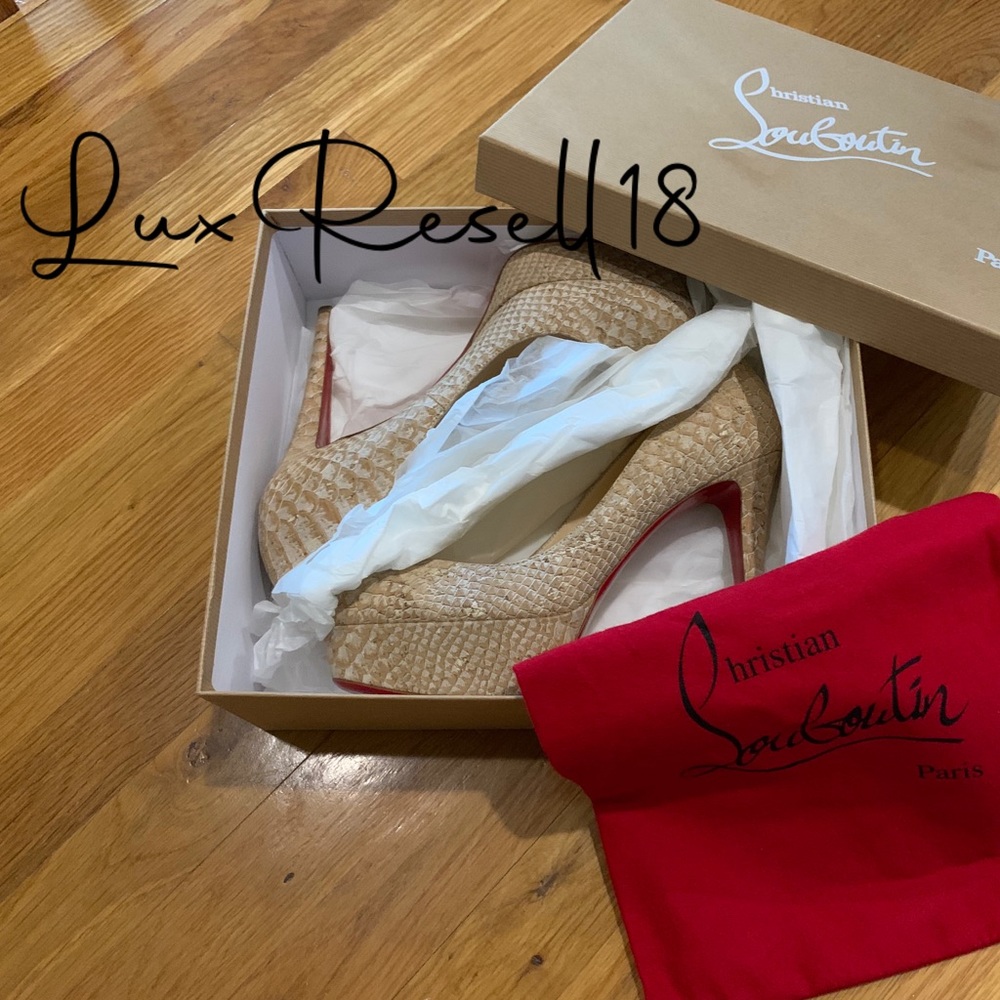 *NEW* Christian Louboutin Bianca 120 Liege Embosse